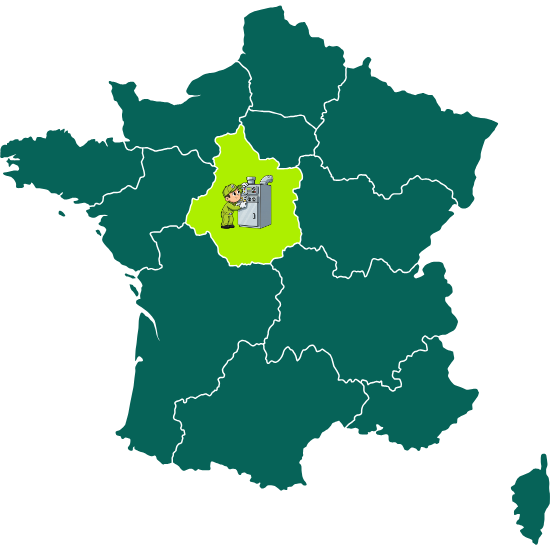 Carte de la région Centre-Val de Loire